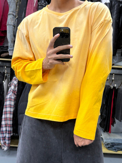 Faded Acid Wash Spray Long Sleeve